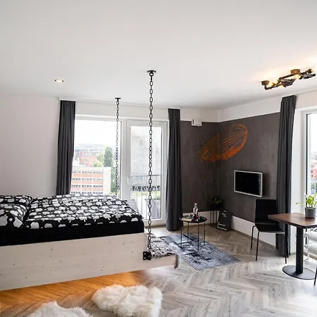 Zeppelin Studio With An Industrial View - Apartment